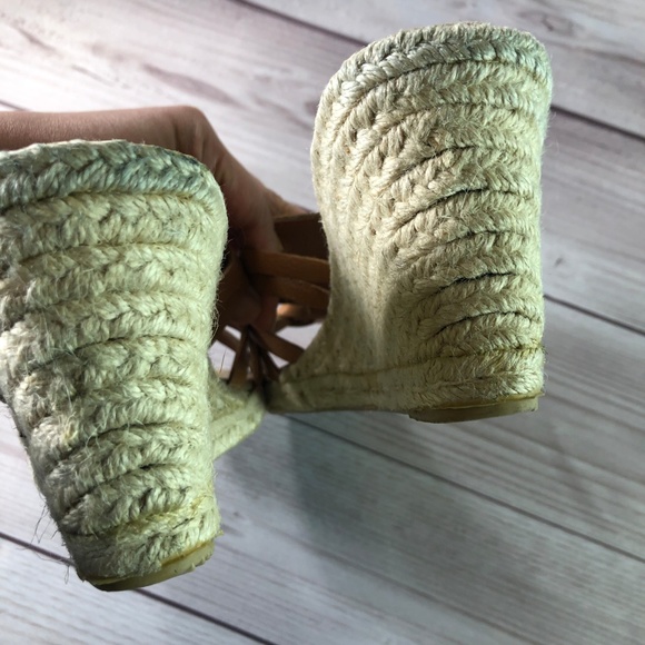 Nine West Wedge Sandals Tan Size 8.5 - Picture 7 of 8